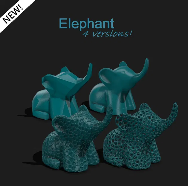 Mô Hình Voi 3D - 5 Phiên Bản Độc Đáo - Image 2