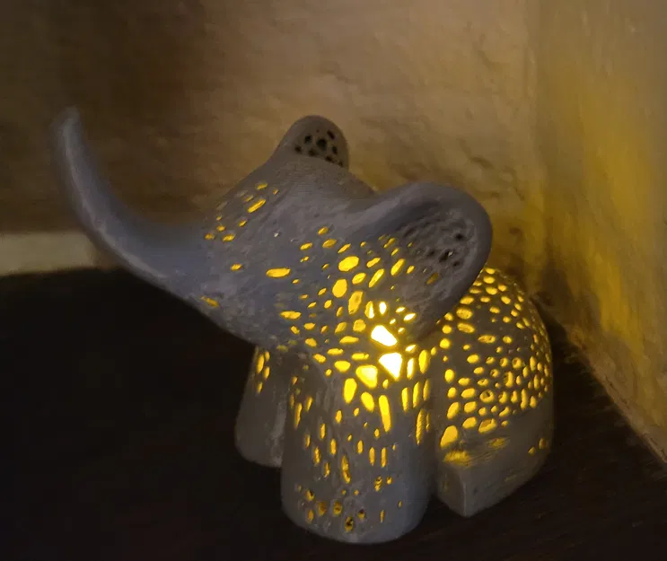 Đèn Trà Hình Voi Voronoi - Image 2