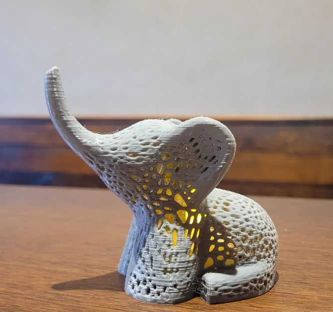 Đèn Trà Hình Voi Voronoi - Image 3