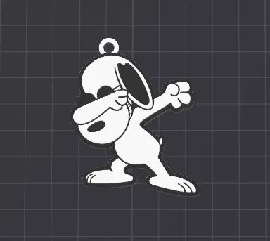 Móc khóa / charm dây chuyền Snoopy dễ thương - Image 1