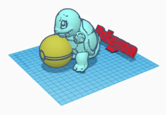 Mô Hình Squirtle Cầm Pokeball Trên Đế Pokemon - Image 1