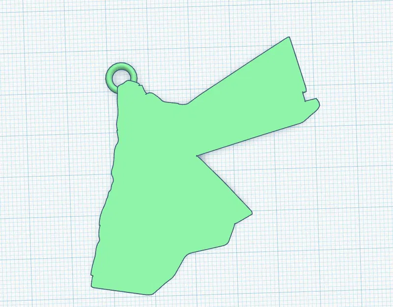 Móc Khóa Hình Đất Nước Jordan - Image 2