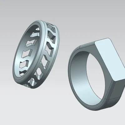 2 chiếc nhẫn được thiết kế