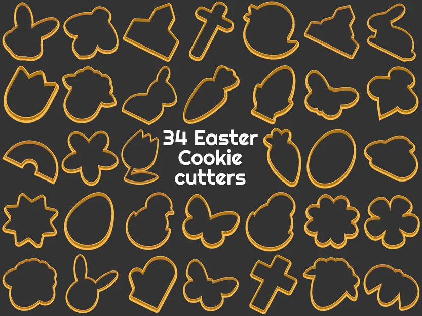 34 Khuôn Cắt Bánh Quy Lễ Phục Sinh - Image 1