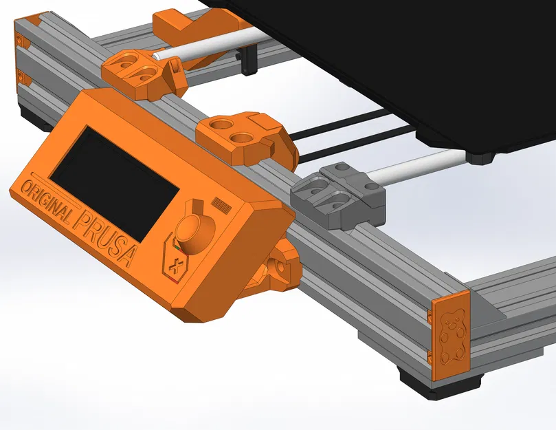 Prusa Bear - Kẹp thanh Y - không dây rút - không hỗ trợ - ren nhiệt M3 - Image 1