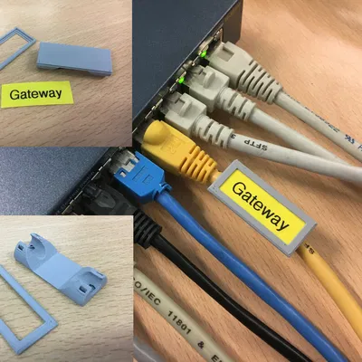 Giá đỡ nhãn cáp Parametric cho cáp Ethernet, mạng, USB, PC, dây nguồn, v.v.