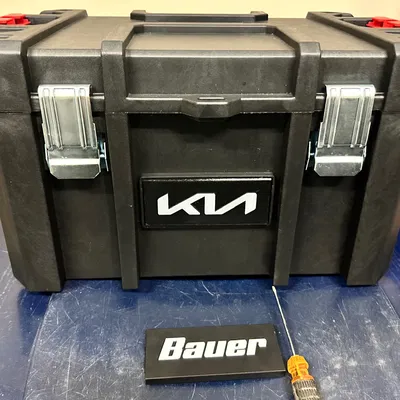 Tấm Logo Kia, Hyundai cho Hộp Đựng Đồ Lớn Bauer Harbor Freight - Thay Thế Frunk EV6/Ioniq 5