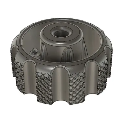 Núm Xoay Tăng Chỉnh Mặt Bàn M4 Có Vân Cho Ender 3 (Parametric Fusion 360)