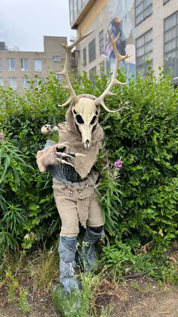 Bộ Trang Phục Wendigo/Krampus/Leshen Có Thể Tháo Rời Sừng - Image 1