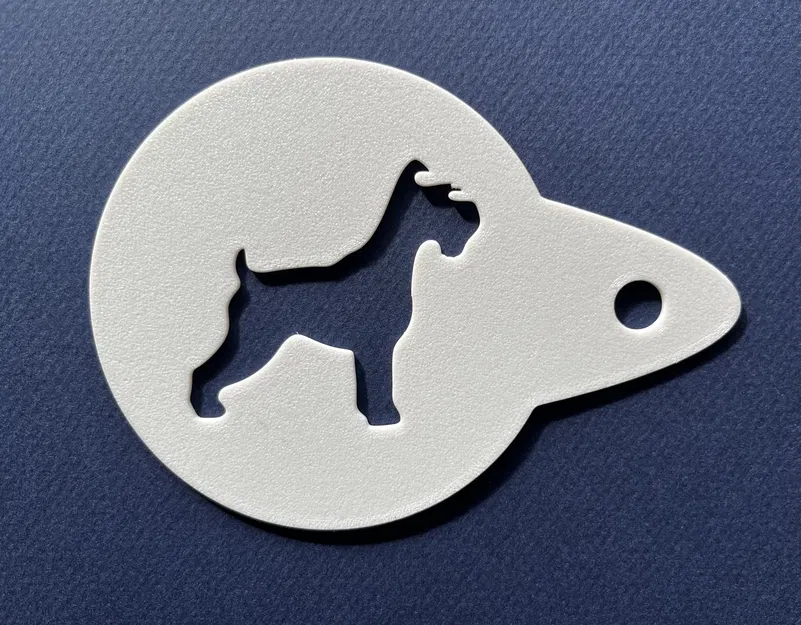 Khuôn làm hình Schnauzer uống cà phê - Image 1