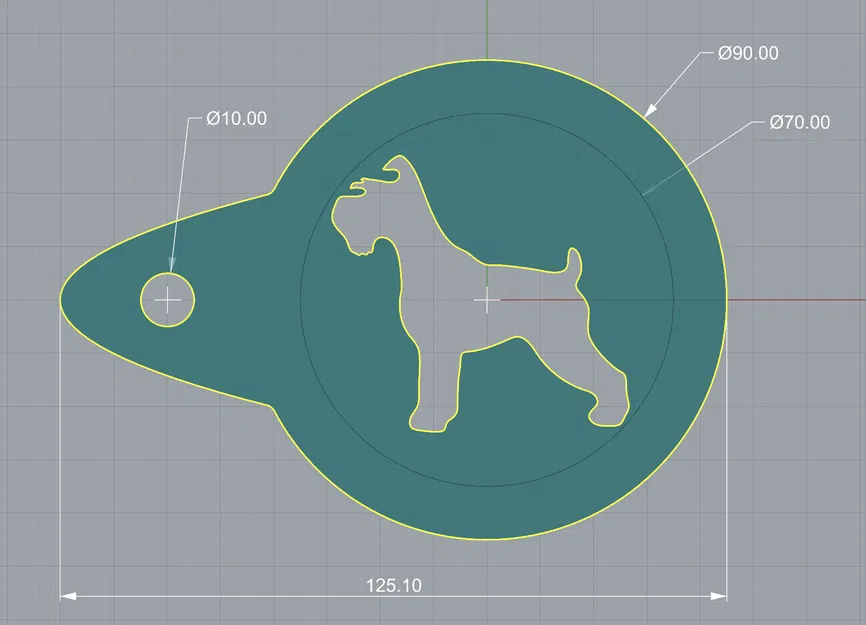 Khuôn làm hình Schnauzer uống cà phê - Image 2