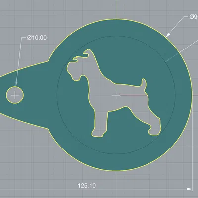 Khuôn làm hình Schnauzer uống cà phê