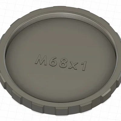 Nắp che bụi ren M68x1, đực và cái