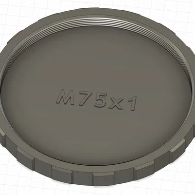 Nắp chụp bụi ren M75x1, đực và cái - Ống lấy nét Feather Touch 3.0