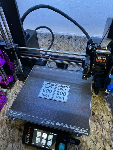 Biển Báo Giới Hạn Tốc Độ 200mm/s Cho Prusa MK4 - Image 2
