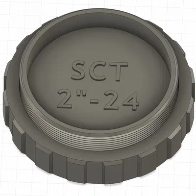 Nắp che bụi ren 2"-24 hai mặt, đực/cái - Kính thiên văn Schmidt-Cassegrain (SCT)