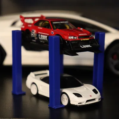 Dàn Cầu Nâng Xe Mô Hình 4 Trụ - Tỉ Lệ 1:64, 1:43, 1:30, 1:24, 1:18, 1:14, 1:10