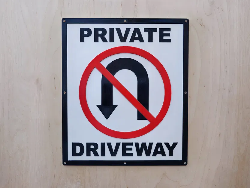 Biển Báo Lối Vào Riêng Tư Cấm Quay Đầu Xe - Image 1