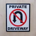 Biển Báo Lối Vào Riêng Tư Cấm Quay Đầu Xe - Thumbnail 1