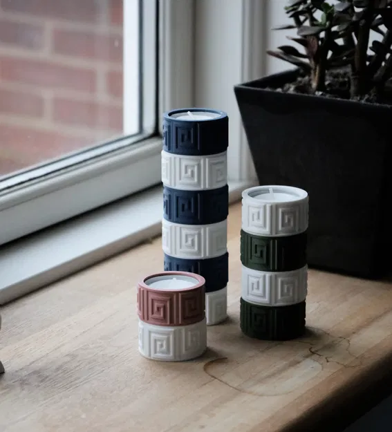 Chân nến Candle V29 - Họa tiết Aztec - Image 1