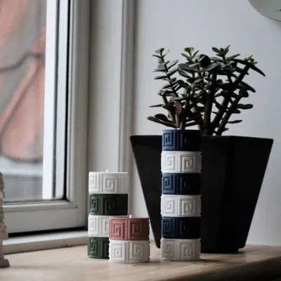 Chân nến Candle V29 - Họa tiết Aztec