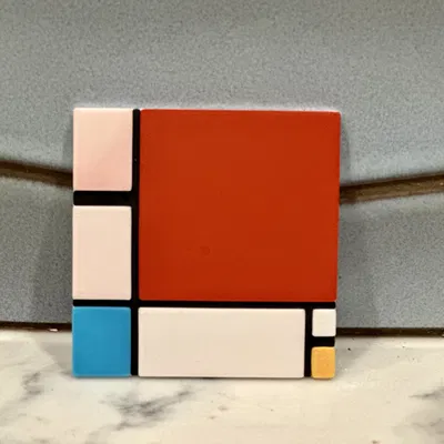 Tranh Búp Bê Mondrian - Bản Gốc Đỏ, Xanh Dương, Vàng