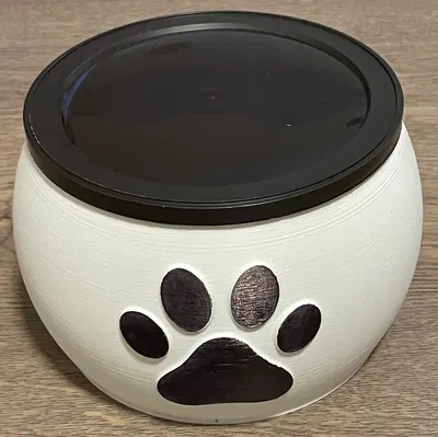 Hộp Đựng Nắp Lon Cà Phê Có In Hình Dấu Chân (Tùy Chọn)