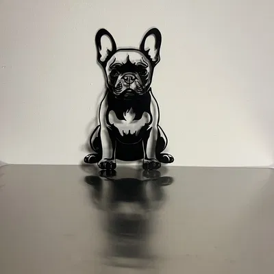 Trang Trí Tường Hình Bóng Bulldog Pháp