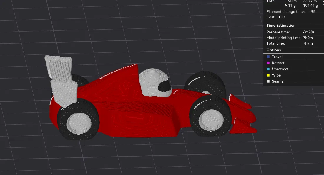 Xe F1 Hoạt Hình Màu Đỏ - Image 2