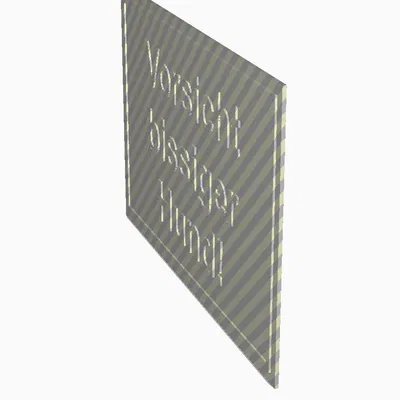 Biển Báo Chó Dữ - Vorsicht Bissiger Hund - Schild