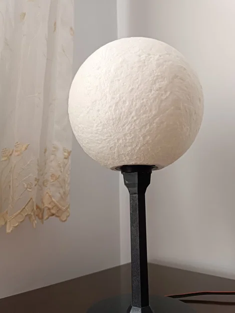 Đèn Mặt Trăng Lithophane Thiết Kế Cong Cao 20cm - Image 3