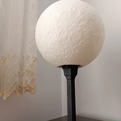 Đèn Mặt Trăng Lithophane Thiết Kế Cong Cao 20cm