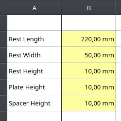Chỗ tì tay FWB cho mẫu 600