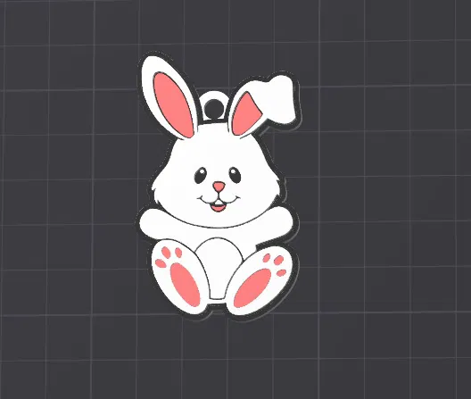 Móc khóa/Mặt dây chuyền thỏ Phục sinh siêu cưng - Image 1