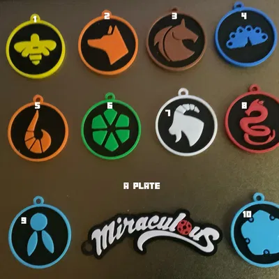 Móc khóa/Mặt dây chuyền Miraculous 21 món - Bộ 1/2