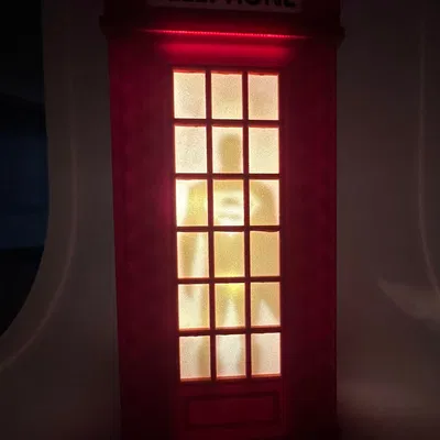 Hộp đèn bốt điện thoại (kèm Superman)