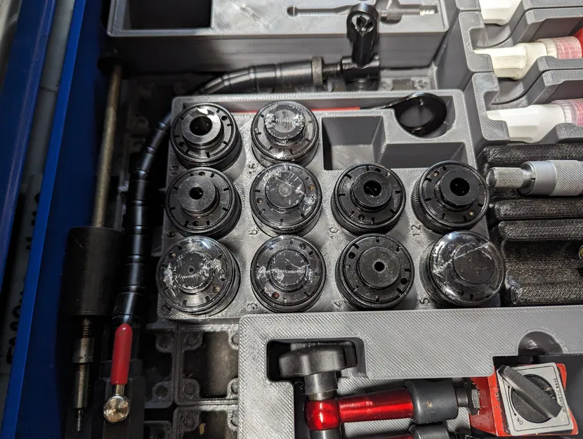 Khay GT12 Tapping Collet Chuck Set Holder Gridfinity - Image 1