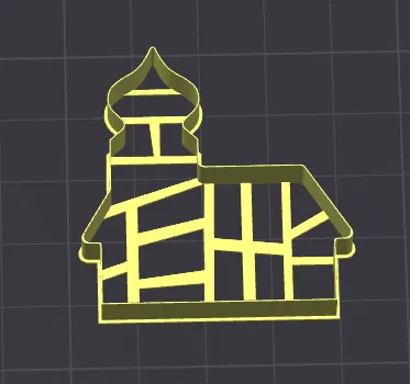 Khuôn Cắt Bánh Quy Hình Nhà Thờ v3 (vykrajovátko na cukroví Kostel v3) - Image 2