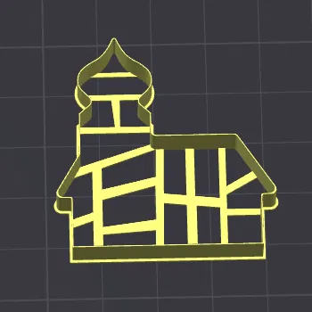 Khuôn Cắt Bánh Quy Hình Nhà Thờ v3 (vykrajovátko na cukroví Kostel v3)