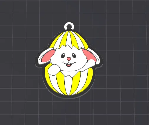 Móc khóa / Mặt dây chuyền hình thỏ Phục Sinh dễ thương - Image 1