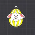 Móc khóa / Mặt dây chuyền hình thỏ Phục Sinh dễ thương - Thumbnail 1