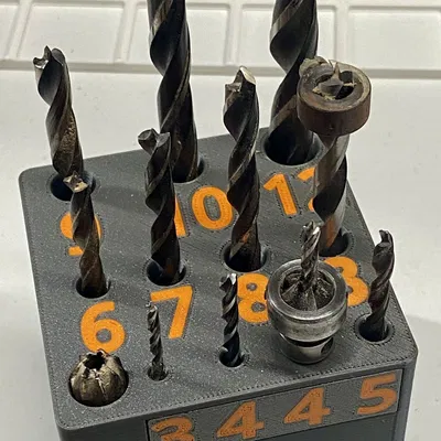 Hộp Gridfinity Cho Mũi Khoan Gỗ