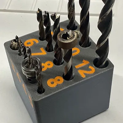 Hộp Gridfinity Cho Mũi Khoan Gỗ