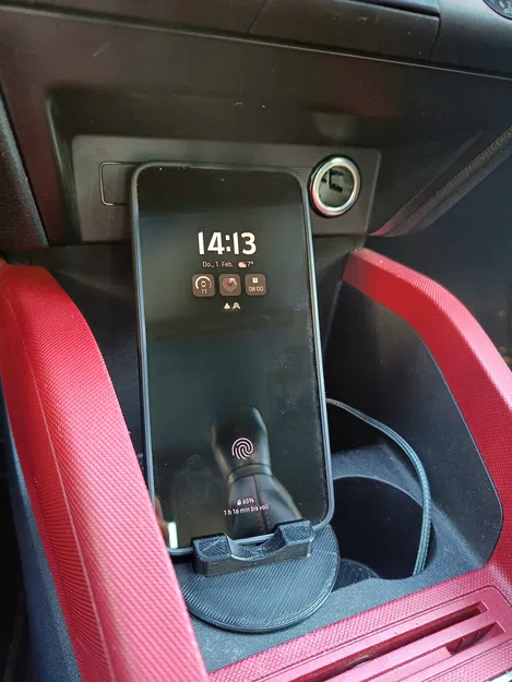 Giá đỡ điện thoại kiêm để ly [chỉnh tham số, Skoda Fabia 3] - Image 1