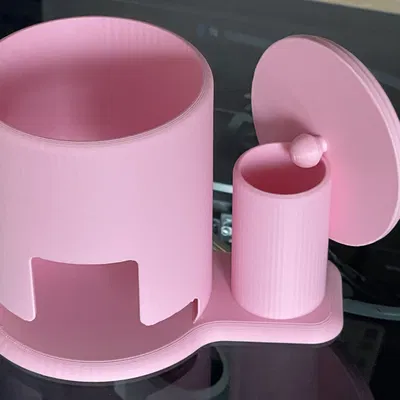 Khay Đựng Đĩa Tẩy Trang và Tăm Bông