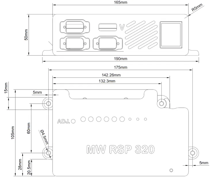 Giá Đỡ Nguồn Kèm Đầu Nối Cho RSP-320 - Image 2