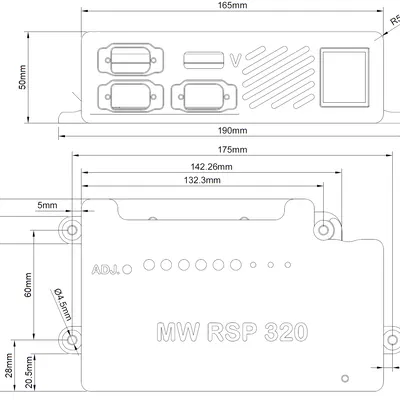 Giá Đỡ Nguồn Kèm Đầu Nối Cho RSP-320