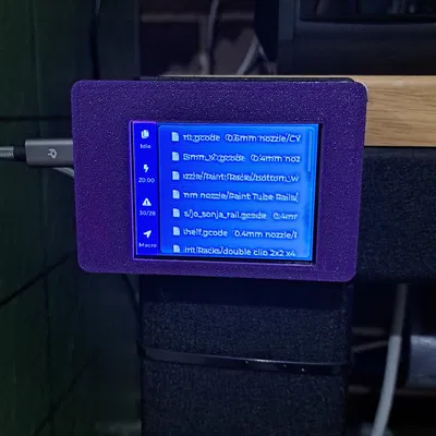 Đế Gương và Cổng Mở cho Vỏ "Màn Hình ESP32 Gắn Tường (CYD) Có Chỗ Cắm Bút"