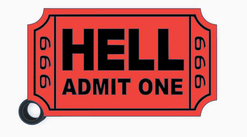 Móc Khóa "Vé Đến Địa Ngục" - Image 1