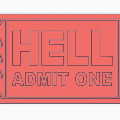 Móc Khóa "Vé Đến Địa Ngục"